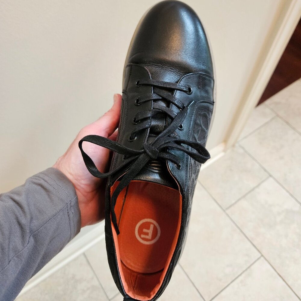French Connection Men's Leather Oxfords, Black, Sz 13 - Picture 10 of 16